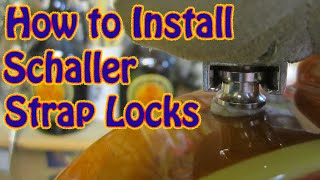 DIY How To Install Schaller Strap Locks Onto a Guitar  Guitar Schaller Strap Lock Installation [upl. by Ettesoj]