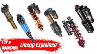 Overview of Foxs and Rockshoxs MTB shock lineup  Made easy [upl. by Zindman]