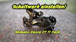 Ebike EMTB Shimano Deore XT 11 Fach Schaltwerk einstellen [upl. by Cacia]