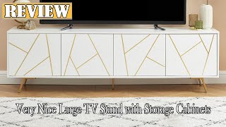 EDYO LIVING Modern TV Stand for 75quot TV Review  Very Nice Large TV Stand with Storage Cabinets [upl. by Inahpit630]