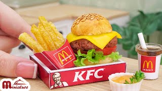 Tiny McDonalds Big Mac amp Fries  Soothing Mini Kitchen ASMR Cooking [upl. by Mastrianni710]