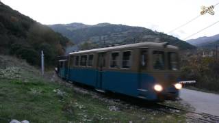 Decauville railcar at Kalavrita 750 mm rack route [upl. by Nylarat]