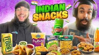 Loggy amp Chapati Trying Indian SNACKS for the first time ever [upl. by Micky147]