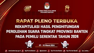 HARI PERTAMA  RAPAT PLENO TERBUKA PEMILU 2024 TINGKAT PROVINSI BANTEN [upl. by Lucky]