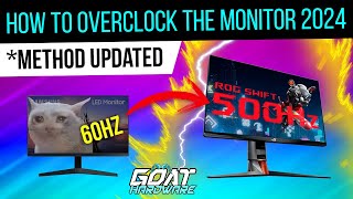 HOW TO OVERCLOCK THE MONITOR 📺  MORE HZ  MORE FPS  😱🎇 IN 2024 [upl. by Viguerie]