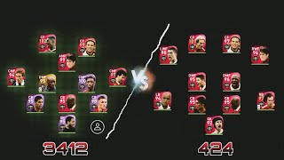 Review Gameplay Formation 3412 vs Formation 424 Pes Mobile 2021 [upl. by Ayortal194]