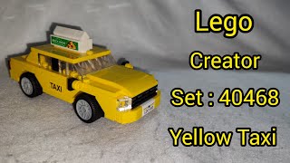 Lego Creator 40468 Yellow Taxi  Pic By Pic Build [upl. by Anwahsiek354]