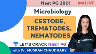 Cestode Trematodes amp Nematodes  NEET PG Microbiology  NEET PG 2021  Dr Muskan Chaudhary [upl. by Golden695]