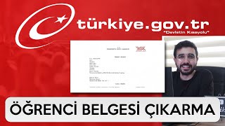 EDevlet Öğrenci Belgesi Çıkarma  Tüm Okullar İçin  İlkokul Lise Üniversite [upl. by Laertnom329]