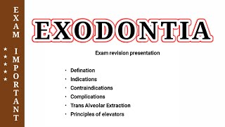 EXODONTIA LECTURE  Exodontia  TOOTH EXTRACTION  Oral Surgery Lecture  Dr Vijay Kumar [upl. by Ailecara]