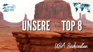 Places2See • Im Südwesten der USA  Diese 8 Orte MUSST du gesehen haben  4K [upl. by Alitha]