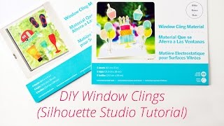 DIY Window Clings with Silhouette Window Cling Material Silhouette Studio Tutorial [upl. by Irej]