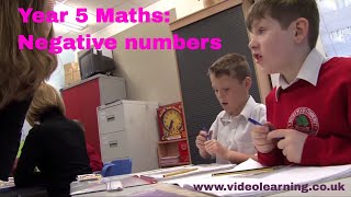 Year 5 KS2 Maths Lesson Observation Negative Numbers [upl. by Onaicul957]