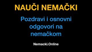 Nemački jezik 2  Pozdravi i odgovori na nemačkom  NemackiOnline [upl. by Lac]