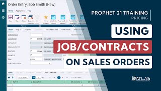 Prophet 21 Training  How To Use Job Contracts on Sales Orders [upl. by Tezil]