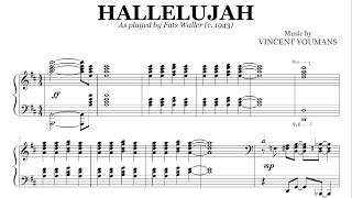 Fats Waller  Hallalujah 1943 acetate  Stride Piano Transcription [upl. by Paryavi]