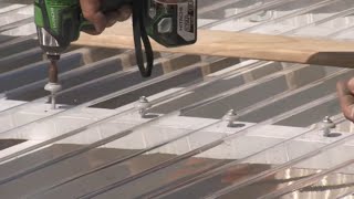 How to Install Corrugated Polycarbonate Roofing  Mitre 10 Easy As DIY [upl. by Ribble942]