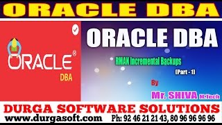 Oracle DBATutorial onlinetraining RMAN Incremental Backups Part1 by Shiva [upl. by Abelard]