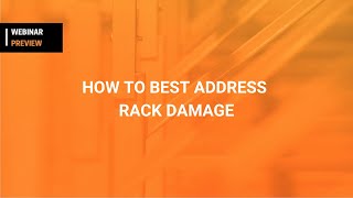 How to best address rack damage in your warehouse  Damotech [upl. by Asset]