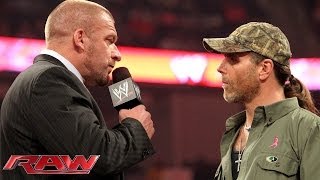 Triple H and Shawn Michaels dont see eyetoeye Raw Oct 21 2013 [upl. by Pacian508]