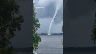 Waterspout forms on Lake Minnesota [upl. by Binette]