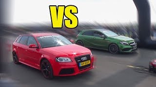 AUDI RS3 vs Mercedes A45 AMG vs BMW M2  DRAG RACE [upl. by Tymes]