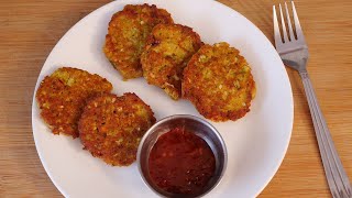 Keto Cabbage Cutlet Recipe  LCHF Indian Recipes [upl. by Ellennej]