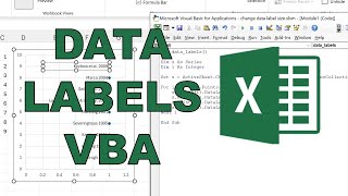 Change size and position of data labels using vba in excel [upl. by Idram]