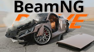 AUDI TT 8S VS LONG DESERT ROAD  BEAMNGDRIVE MODS [upl. by Icyaj]