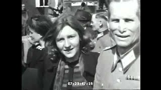 German civilians visit the Buchenwald concentration camp in Weimar Germany HD Stock Footage [upl. by Ragnar]