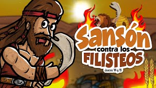 Sanson contra los Filisteos  Historia de la Biblia  Mi Primera Biblia  46 [upl. by Ymrots]