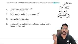 A 65yearold patient with ischemic stroke has been admitted for thrombolysis The following pro [upl. by Gillie]