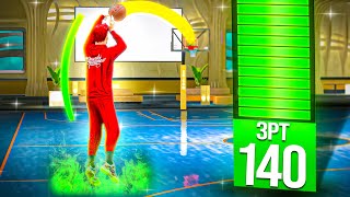 I broke NBA2K23 with a 140 3pt Rating Full Court Greens [upl. by Nawiat]