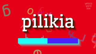 PILIKIA  HOW TO PRONOUNCE IT pilikia [upl. by Outhe]