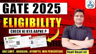 GATE 2025 Eligibility Criteria  Age limit Percentage Criteria  GATE physics Eligibility [upl. by Aynatahs]