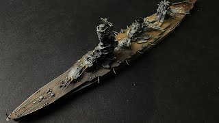 Building IJN Fuso class battleship quotFusangquot  Aoshima 1700 Scale Model [upl. by Judie]