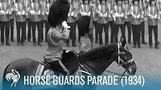 Trooping The Colour Horse Guards Parade 1934  British Pathé [upl. by Tollman308]