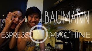 TRYING OUR VERY FIRST ESPRESSO MACHINE  Baumann Retro Espresso Machine Philippines  vlog 12 [upl. by Gilson170]