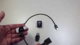 Review OTG HostCharge Adapters and Hubs for Samsung Galaxy Tabs [upl. by Cyb]