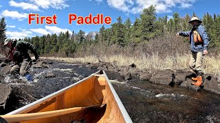 Spring Canoe Paddle River old Logging Dam Wildlife [upl. by Idnal]