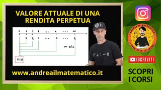 RENDITA PERPETUA  Valore attuale  Matematica Finanziaria [upl. by Lucina]