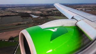 Widerøe Embraer 190E2 ENGINE VIEW LANDING at Munich Airport MUC [upl. by Mendelson]