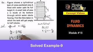 Class 11 Physics  Fluid Dynamics  19 Solved Example9 on Fluid Dynamics  For JEE amp NEET [upl. by Lozar]