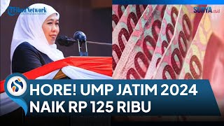 Gubernur Khofifah Tetapkan UMP Jatim 2024 Naik Rp 125 Ribu  613  Jadi Rp 216524430 [upl. by Lledraw764]