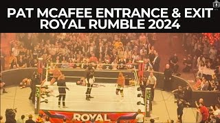 Pat Mcafee Mens Royal Rumble 2024 Entrance and Elimination [upl. by Eicam]