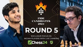 FIDE CANDIDATES 2024 DAY 5  Commentary by Samay Tania Sahil [upl. by Bernt]