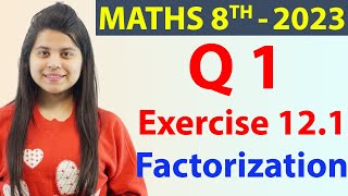 Q 1  Ex 121  Factorization  Chapter 12  NCERT Maths Class 8th New Syllabus 2023 CBSE [upl. by Oneida]