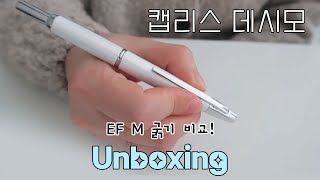 파이롯트 캡리스 데시모 만년필 구매 리뷰  M EF 닙 비교 [upl. by Pisarik]