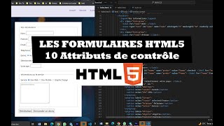 20 Les formulaires HTML5 de zéro  Attributs de contrôle de champs  faire un formulaire HTML [upl. by Xavier]