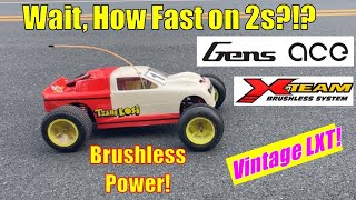 Vintage Losi LXT Running on XTeam 5400 kv Brushless Motor  This Thing is REALLY Quick [upl. by Steffie698]